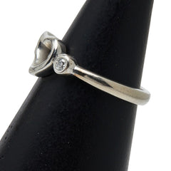 ティファニー オープンハート ダイヤモンド リング 指輪 Pt950 プラチナ レディース TIFFANY&Co. 【中古】