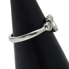 ティファニー オープンハート ダイヤモンド リング 指輪 Pt950 プラチナ レディース TIFFANY&Co. 【中古】