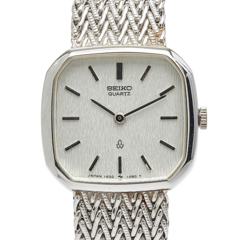 セイコー 腕時計 1400-5900 クオーツ シルバー文字盤 ステンレススチール レディース SEIKO 【中古】
