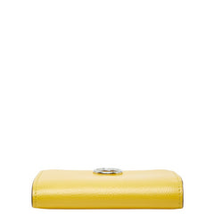 フェンディ エフイズ 二つ折り財布 8M0387 イエロー レザー レディース FENDI 【中古】