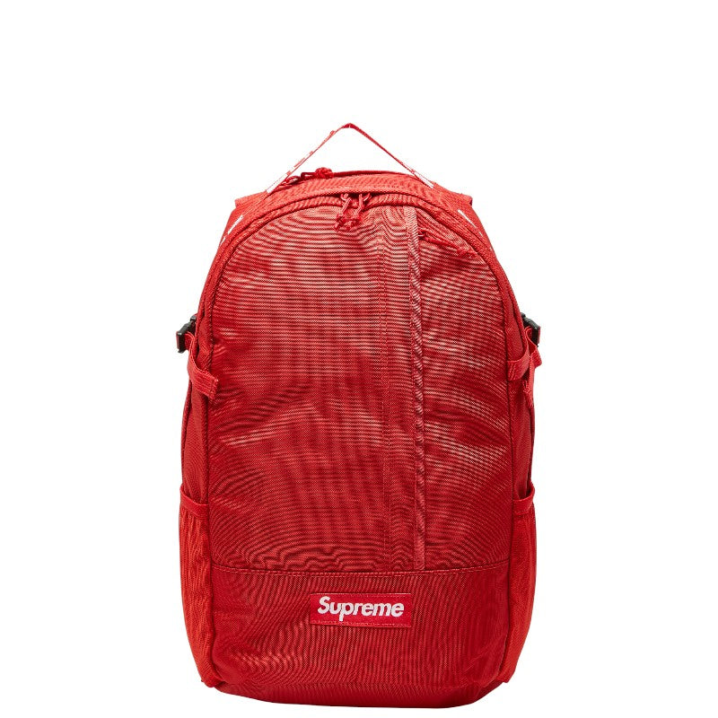 シュプリーム 18SS ロゴ リュック バックパック レッド キャンバス レディース Supreme 【中古】
