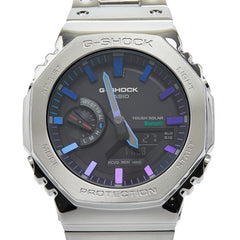 カシオ G-SHOCK FULL METAL POLYCHROMATIC ACCENTS 腕時計 GM-B2100PC-1AJF タフソーラー ブラック文字盤 ステンレススチール メンズ CASIO 【中古】