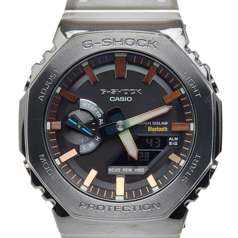 カシオ G-SHOCK G-STEEL 腕時計 GST-B400BB-1AJF タフソーラー ブラック文字盤 樹脂系 ステンレススチール メンズ CASIO 【中古】