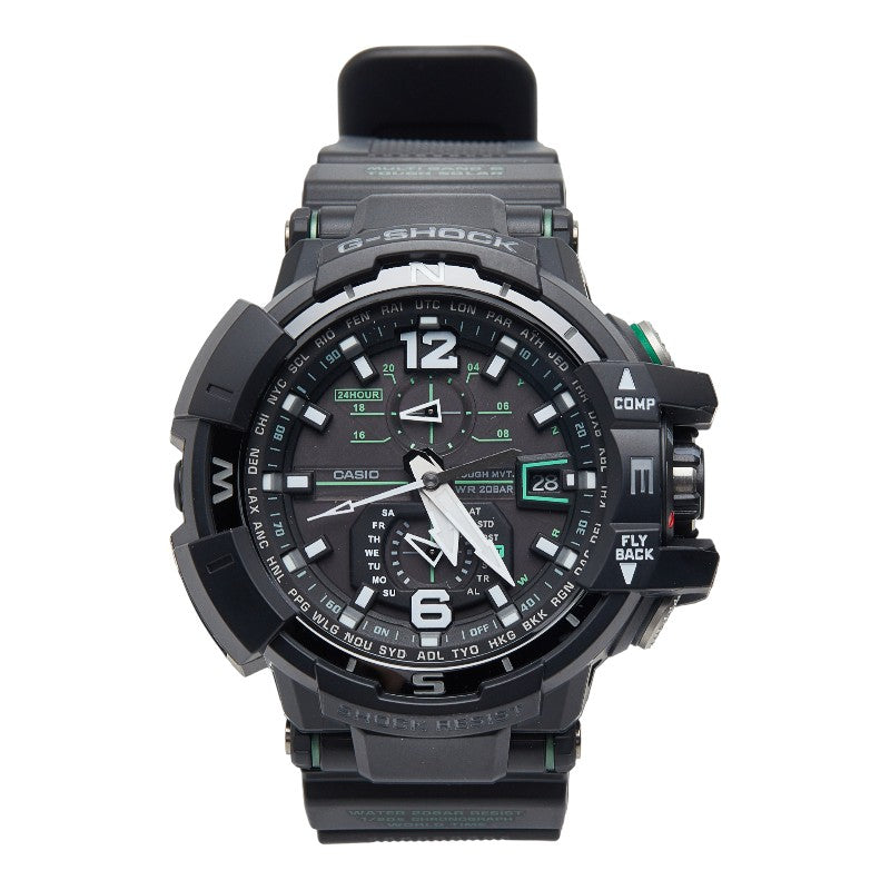 カシオ G-SHOCK MASTER OF G-AIR GRAVITYMASTER 腕時計 GW-A1100-1A3JF タフソーラー ブラック文字盤 樹脂系 メンズ CASIO 【中古】