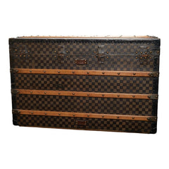 ルイ ヴィトン ダミエ スチーマー トランク トランク ブラウン PVC ウッド ブラス レディース LOUIS VUITTON 【中古】