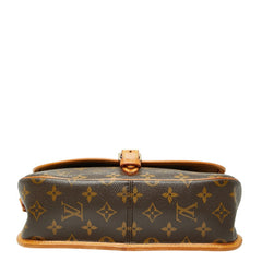 ルイ ヴィトン モノグラム ソローニュ 斜め掛け ショルダーバッグ M42250 ブラウン PVC レザー レディース LOUIS VUITTON 【中古】