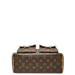 ルイ ヴィトン モノグラム マンハッタンPM ハンドバッグ M40026 ブラウン PVC レザー レディース LOUIS VUITTON 【中古】