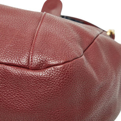 ロエベ カリエ ホーボー ハンドバッグ レッド レザー レディース LOEWE 【中古】