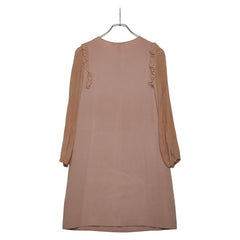 マックスマーラ ワンピース 長袖 フリル ピンク レディース MAX MARA 【中古】