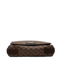 ルイ ヴィトン ダミエ ブルックリンMM 斜め掛け ショルダーバッグ N51211 ブラウン PVC レザー レディース LOUIS VUITTON 【中古】