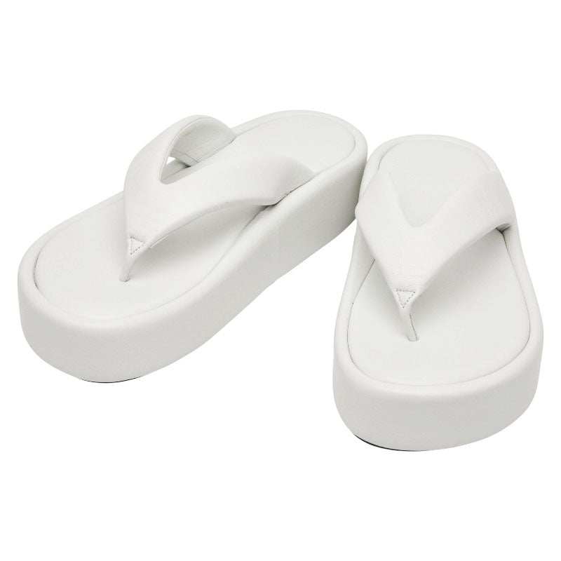 バレンシアガ 22SS RISE トングサンダル サイズ39 693549 ホワイト レザー レディース BALENCIAGA 【中古】