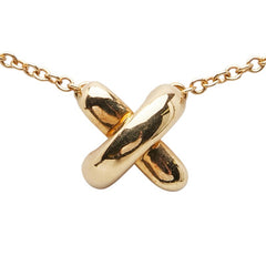 ティファニー クロスステッチ ネックレス K18YG イエローゴールド レディース TIFFANY&Co. 【中古】