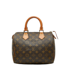 ルイ ヴィトン モノグラム スピーディ25 ミニボストンバッグ ハンドバッグ M41528 ブラウン PVC レザー レディース LOUIS VUITTON 【中古】