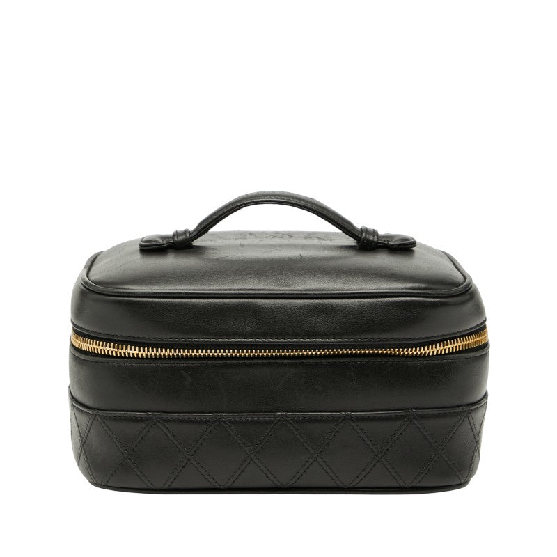 シャネル ココマーク ビコローレ バニティバッグ ハンドバッグ A01618 ブラック ラムスキン レディース CHANEL 【中古】