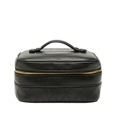 シャネル ココマーク ビコローレ バニティバッグ ハンドバッグ A01618 ブラック ラムスキン レディース CHANEL 【中古】