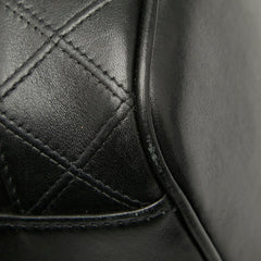 シャネル ココマーク ビコローレ バニティバッグ ハンドバッグ A01618 ブラック ラムスキン レディース CHANEL 【中古】