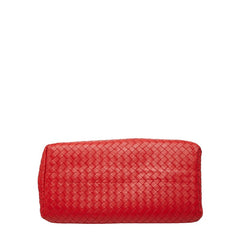 ボッテガヴェネタ ローマ イントレチャート ハンドバッグ ショルダーバッグ 2WAY レッド レザー レディース BOTTEGAVENETA 【中古】