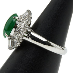 Pt900 プラチナ ヒスイ2.33ct ダイヤ0.63ct リング 指輪 レディース 14.5号 【中古】