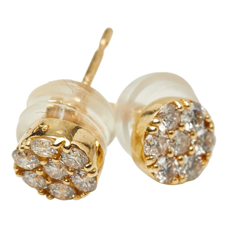 K18YG イエローゴールド ダイヤ0.26ct ピアス レディース 【中古】