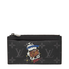 ルイ ヴィトン モノグラム エクリプス コインケース カードケース 小銭入れ M80932 ブラック PVC レザー レディース LOUIS VUITTON 【中古】