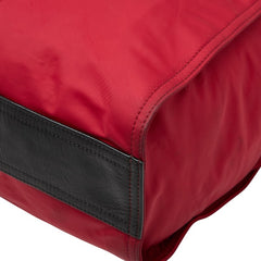 バーバリー ハンドバッグ トートバッグ レッド ブラック ナイロン レザー レディース BURBERRY 【中古】