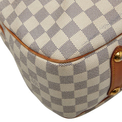 ルイ ヴィトン ダミエ アズール シラクーサGM ハンドバッグ ショルダーバッグ 2WAY N41111 ホワイト PVC レザー レディース LOUIS VUITTON 【中古】