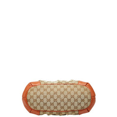 グッチ GGキャンバス スーキー ハンドバッグ ショルダーバッグ 2WAY 247902 ベージュ オレンジ キャンバス レザー レディース GUCCI 【中古】