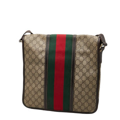 グッチ GGスプリーム シェリーライン 斜め掛け ショルダーバッグ 201444 ベージュ マルチカラー PVC レザー レディース GUCCI 【中古】