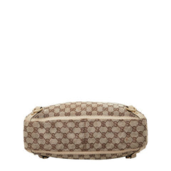 グッチ GGキャンバス アビー トートバッグ 170004 ベージュ ホワイト キャンバス レザー レディース GUCCI 【中古】