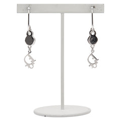 ディオール CDロゴ ラインストーン ピアス シルバー メタル レディース Dior 【中古】