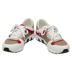 グッチ スニーカー サイズ6 336615 ホワイト グレー レッド レザー メンズ GUCCI 【中古】