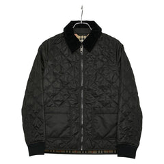 バーバリー ノバチェック キルティングジャケット サイズ12Y 152cm ブラック ポリエステル キッズ BURBERRY 【中古】