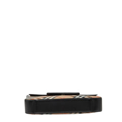 バーバリー ノバチェック シャドーホース ワンショルダーバッグ ベージュ マルチカラー キャンバス レザー レディース BURBERRY 【中古】