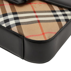 バーバリー ノバチェック シャドーホース ワンショルダーバッグ ベージュ マルチカラー キャンバス レザー レディース BURBERRY 【中古】
