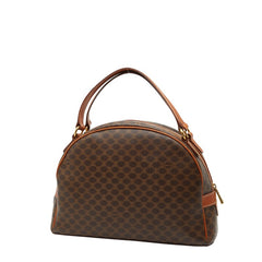 セリーヌ マカダム ハンドバッグ ブラウン PVC レザー レディース CELINE 【中古】