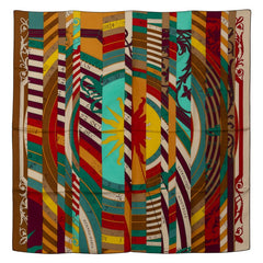 エルメス カレ90 ASTROLOGIE NOUVELLE 新たなる占星術 スカーフ マルチカラー シルク レディース HERMES 【中古】