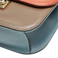 ヴァレンティノ ロックスタッズ チェーン ショルダーバッグ レッド マルチカラー レザー レディース VALENTINO 【中古】