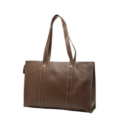 セリーヌ マカダム ショルダーバッグ ブラウン PVC レザー レディース CELINE 【中古】