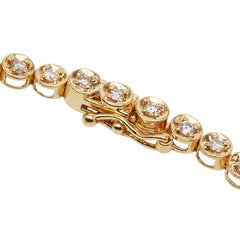 K18YG イエローゴールド ダイヤ1.00ct テニスブレスレット レディース 【中古】