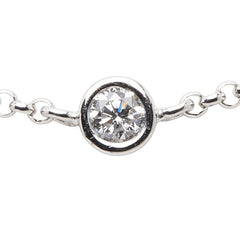 Pt900 プラチナ Pt850 プラチナ ダイヤ1.00ct ステーションネックレス レディース 【中古】