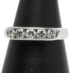 Pt900 プラチナ ダイヤ0.56ct 一文字リング 指輪 レディース 9.5号 【中古】