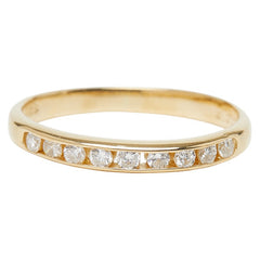 K18YG イエローゴールド ダイヤ0.20ct K18　1.6ｇ リング 指輪 レディース 9.5号 【中古】