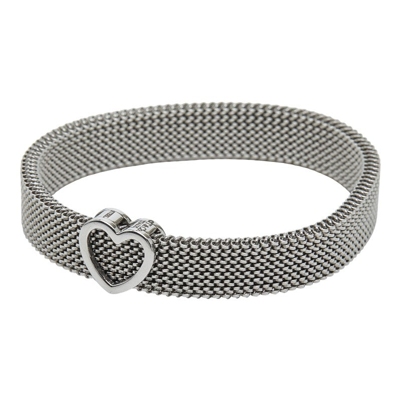 ティファニー サマセット ハート メッシュ ブレスレット シルバー ステンレススチール レディース TIFFANY&Co. 【中古】