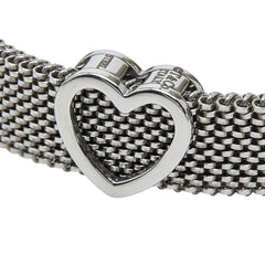 ティファニー サマセット ハート メッシュ ブレスレット シルバー ステンレススチール レディース TIFFANY&Co. 【中古】
