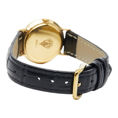 グッチ ベルト（社外品） 腕時計 3000L クオーツ ブラック文字盤 ステンレススチール レザー レディース GUCCI 【中古】