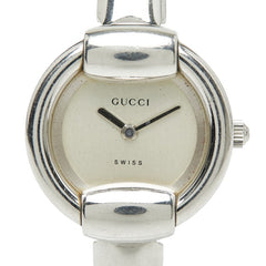 グッチ 腕時計 バングルウォッチ 1400L クオーツ シルバー文字盤 ステンレススチール レディース GUCCI 【中古】