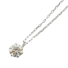 Pt900 プラチナ Pt850 プラチナ ダイヤ0.30ct ネックレス レディース 【中古】