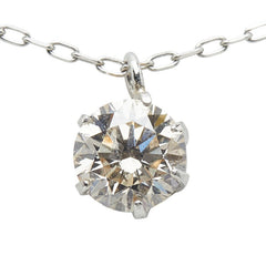 Pt900 プラチナ Pt850 プラチナ ダイヤ0.30ct ネックレス レディース 【中古】