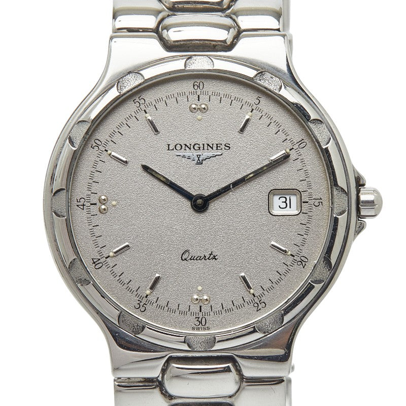 ロンジン コンクエスト 腕時計 L1.614.4 クオーツ グレー文字盤 ステンレススチール メンズ LONGINES 【中古】