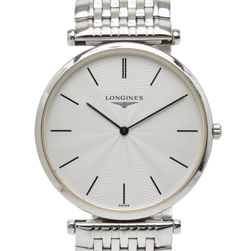 ロンジン グランドクラシック 腕時計 L4.709.4 クオーツ シルバー文字盤 ステンレススチール メンズ LONGINES 【中古】
